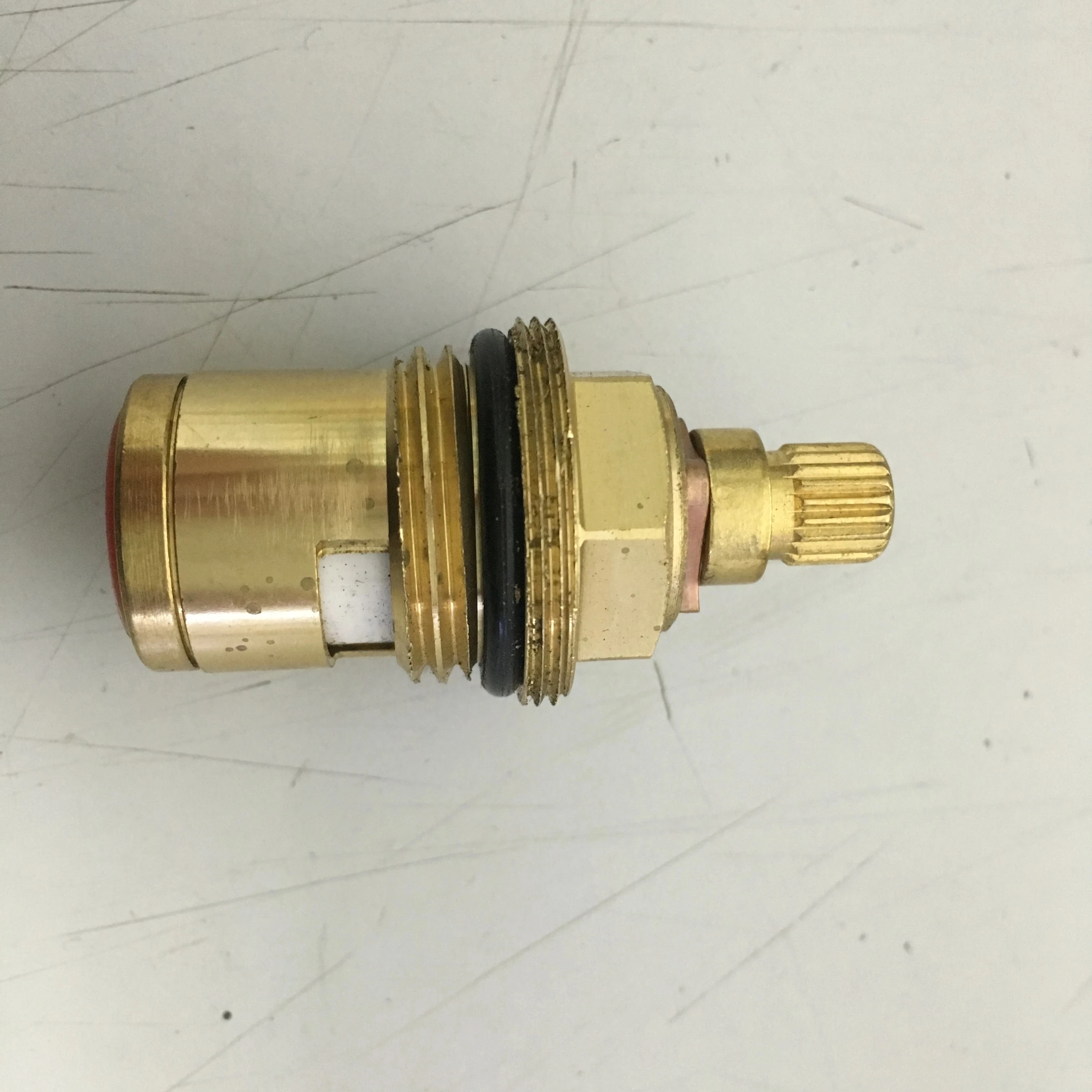 Single OR Double Tooth Faucet Replacement 45mm Brass 1/4 Turn G1/2" Ceramic Disc Cartridge Hot or Cold Tap Valve Faucet Spool