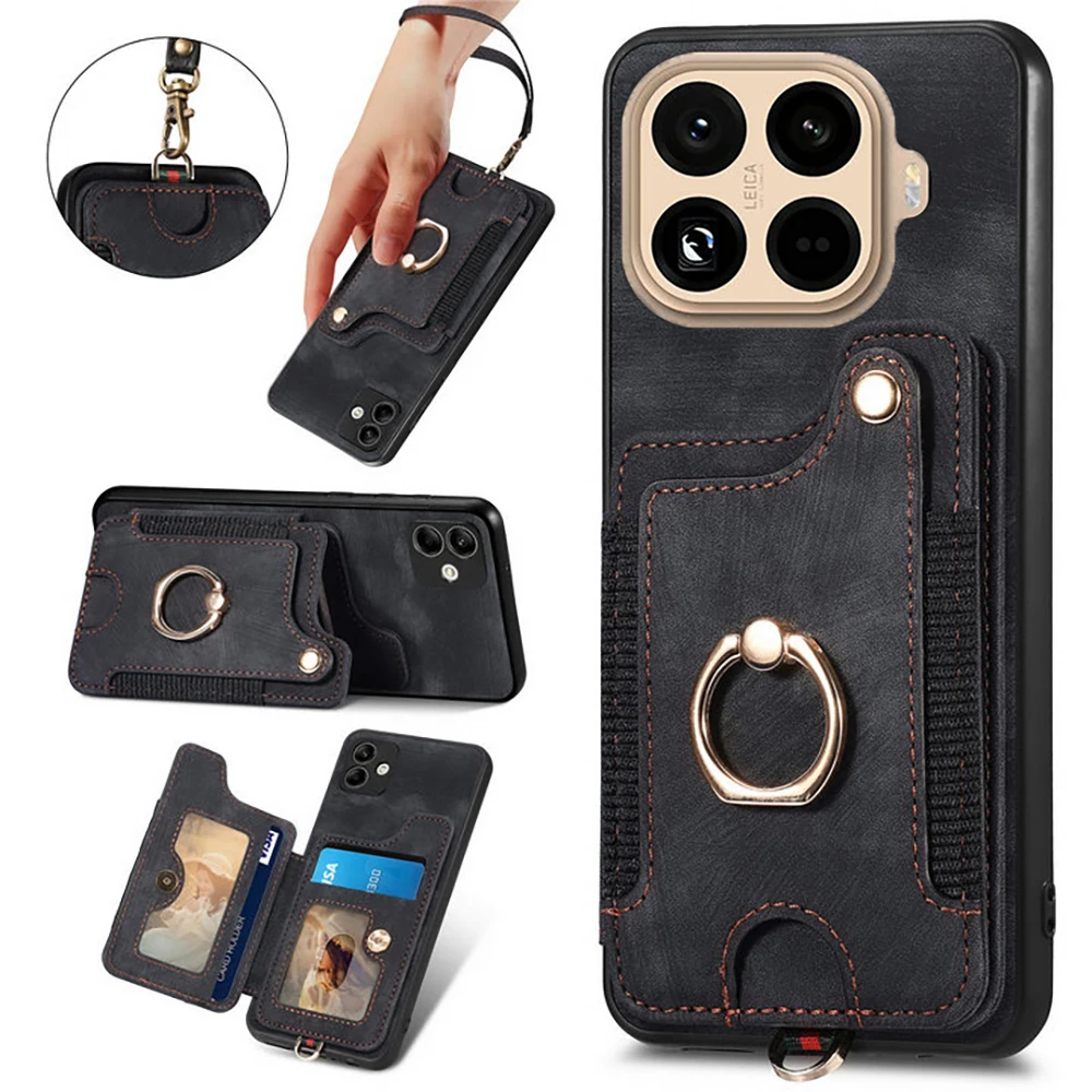 Luxury RFID Leather Wallet Case with Magnetic Back Cover