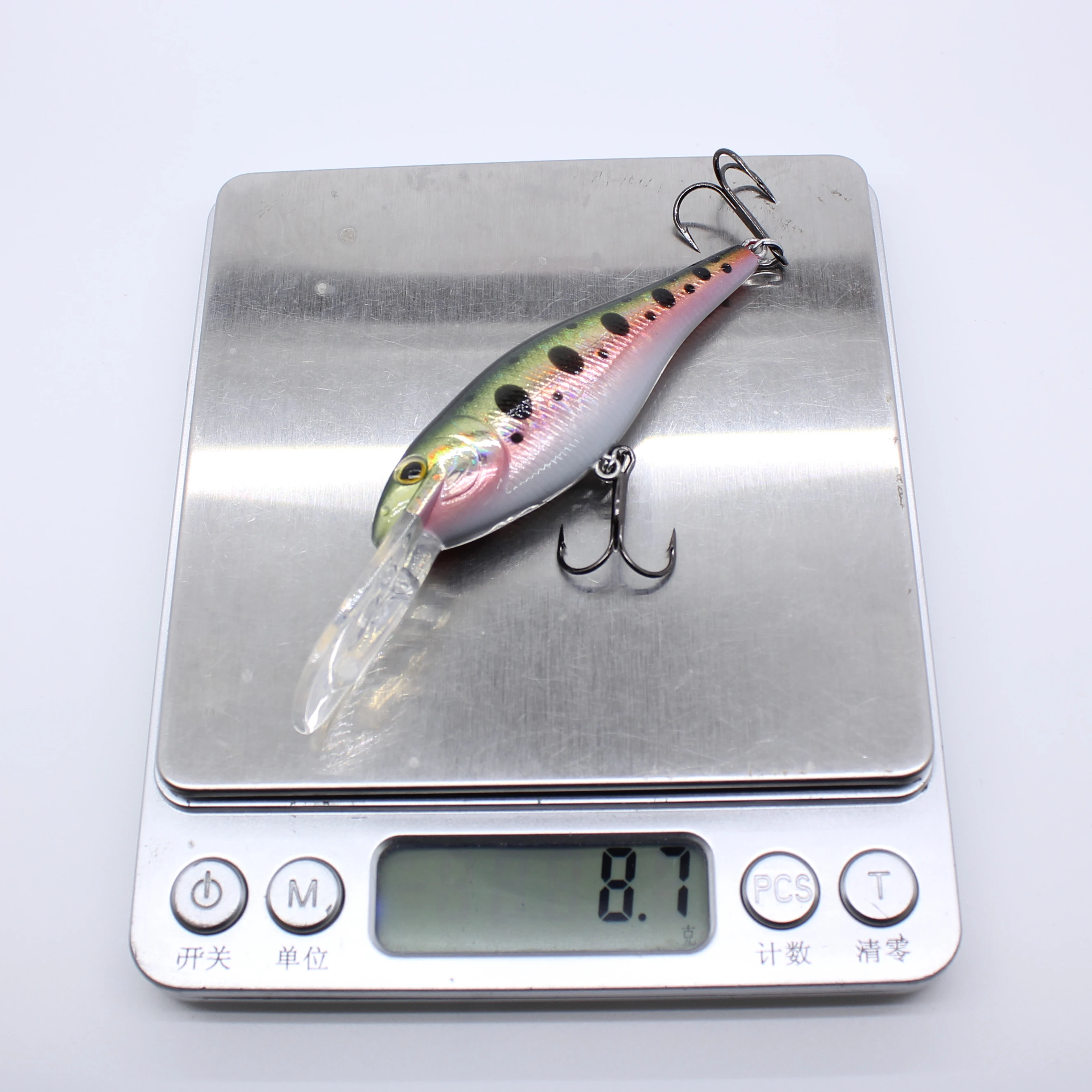AOCLU Crankbait Wobblers 70mm 8.7g Floating Shad Hard Bait Minnow Diving Depth 1.5-3.3m Fishing Lure VMC Hook Tackle Quality