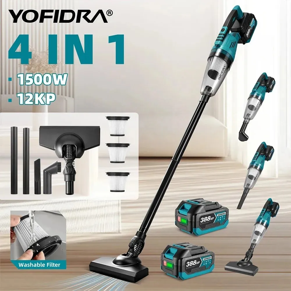 YOFIDRA 1500W 12KPA aspirateur électrique sans fil Portable 2IN1 outil