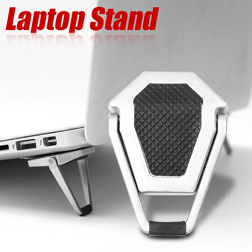 Metal Laptop Mini Stand Invisible Keyboard Riser Foldable Cooling Kickstand Lightweight Desk Computer Holders for Apple