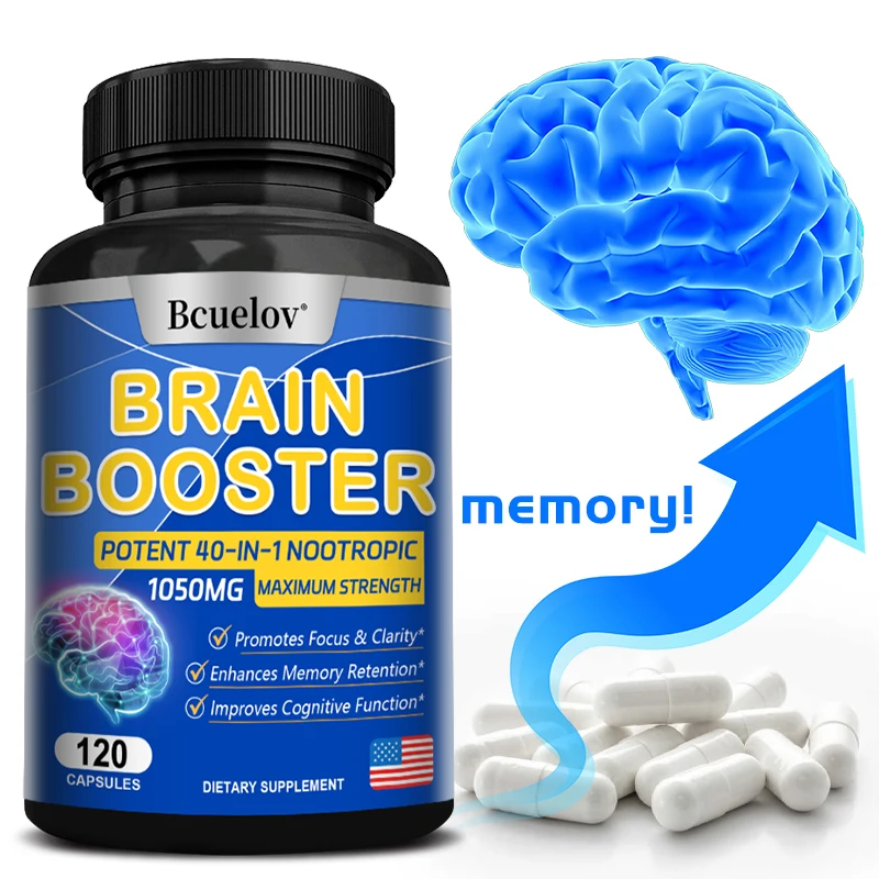 

Brain Booster - Natural Energy - Helps improve memory, focus, alertness, supports enhanced brain function