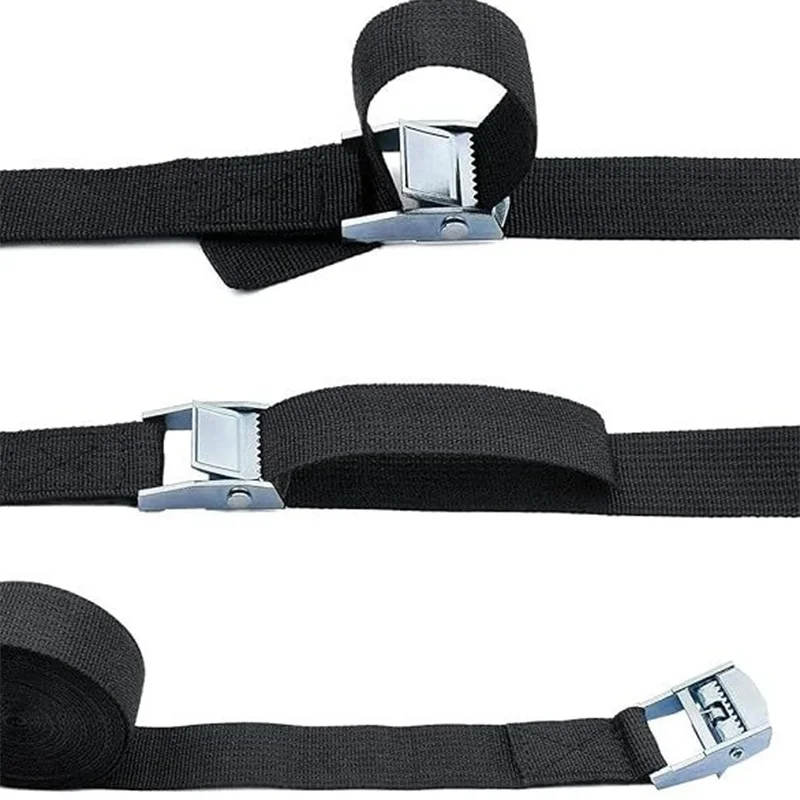 3 Pcs of 1M Buckle Fastening Strap Strong Ratchet Belt Cargo Lashing With Suitable For Multiple Scenarios Metal Tightening Strap