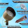 LED Outdoor Landscape Lighting 9W PAR 36 Brass Spotlights 4-Pack Waterproof Wall Wash Security Lamps Garden Trees Patio Energy 4