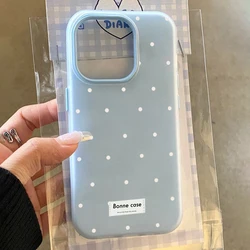 Chic White Polka Dots Dual - Layer Phone Case Cover - Galaxy S23 Ultra (BlueT12504)