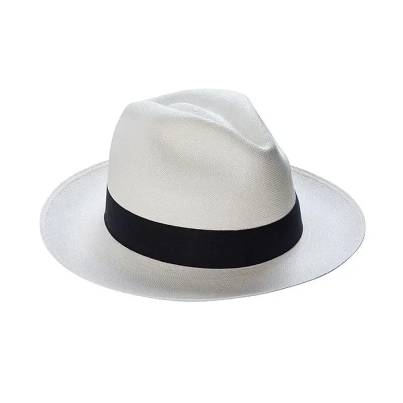 Sombrero de Panamá clásico ajustable hecho a mano para hombre y mujer,  sombrero de paja Estilo Vintage, hecho a mano, ideal para playa, Verano| |  - AliExpress