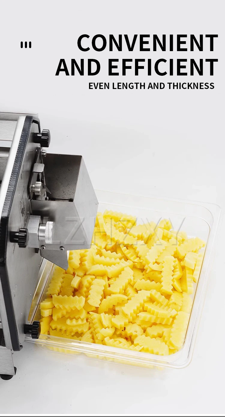 Description Picture 5 of itemElectric wolf tooth potato cutting machine wave potato chips corrugated cutter fully automatic commercial