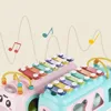 Children's Multifunctional Cartoon Bus Imitates Musical Instrument Xylophone, Baby Hits Piano, Plays Music Toy 4