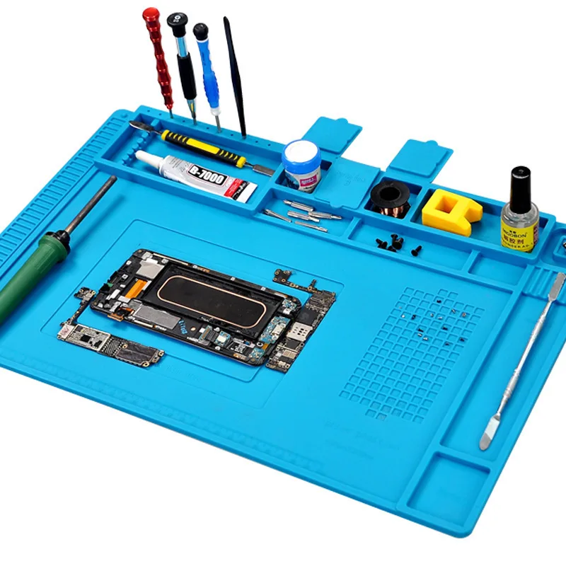Repair pad insulation heat-resistant soldering station silicon soldering mat work pad desk platform for BGA station
