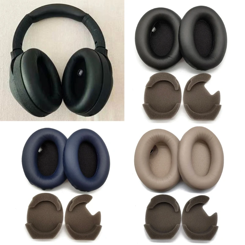 Soft Protein Leather Memory Foam Ear Pads Cushions Replacement For Sony WH-1000XM4 WH1000XM4 WH 1000 XM4 Headphones Earpads