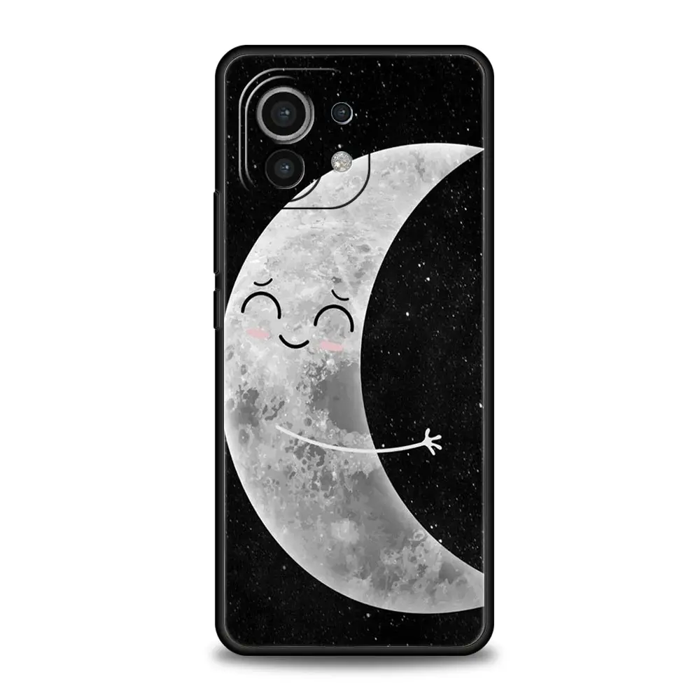 Cartoon Sun and Moon Aesthetic Soft TPU Phone Case Cover