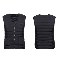 Electric Heated Vest 3-Speed Temperature Adjustment Warming Vest Unisex Clothes For Men Women Hiking Camping Skiing