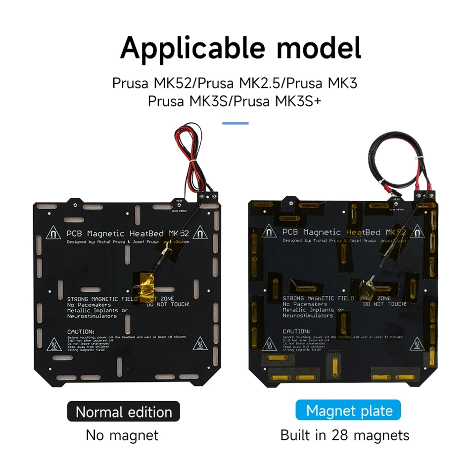 Base do Heatbed do Pwb para a Placa Quente 24v 220w da Cama da Impressora 3d de Prusa i3 Mk3s Mk52 Normal Versão Magnética - Imagem 5