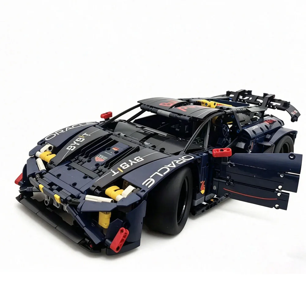 MOC 1482PCS 테크니컬 메카니컬 빌딩 블록 GT 스포츠카 RB20 레이싱 조립 브릭 장난감 모델 축제 파티 선물