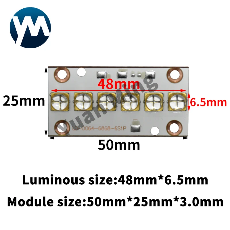 60W 6565 Chips UV LED Module uv lamp 365nm 385nm 395nm uv 405nm UV led Curing lamp For Curing Paint Ink Glue Resin