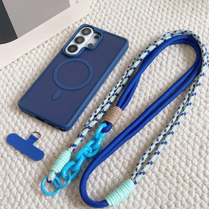 Magnetic Shockproof Crossbody Neck Cord Case with Braided Strap