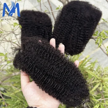 Afro Kinkys Bulk Human Hair for Braiding 30g/Pack Natural Black 100% Kinky Curly Brazilian Remy Human Hair Bulk Extensions 1