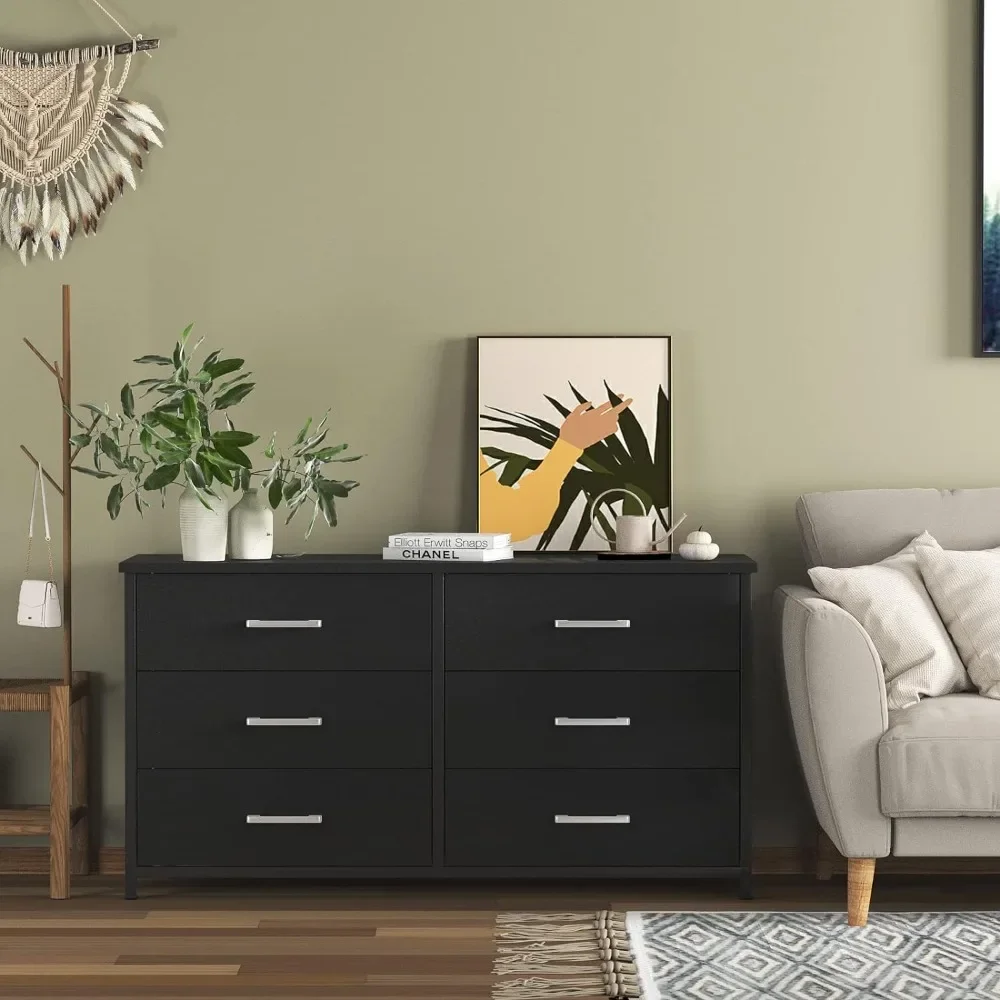 

Drawer Wood Dresser Industrial Wood Dresser Storage Cabinet with Sturdy Drawer