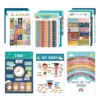 16Pcs Montessori Enlighten Early Education English Wall Chart Poster Repeatedly Busy Card Paste Matching Book for Kids Toys Gift 1