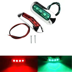 LED Bow Navigation Lights for Boats - Multicolor Marine Strip Lights (1pcs Green 1pcs Red)