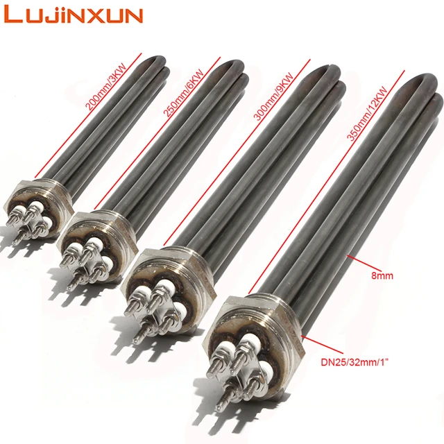 Dn25 (1) Heating Element Electric Water Heaters Parts 3kw/6kw/9kw/12kw  220v 304sus With Green Oil - Electric Water Heater Parts - AliExpress