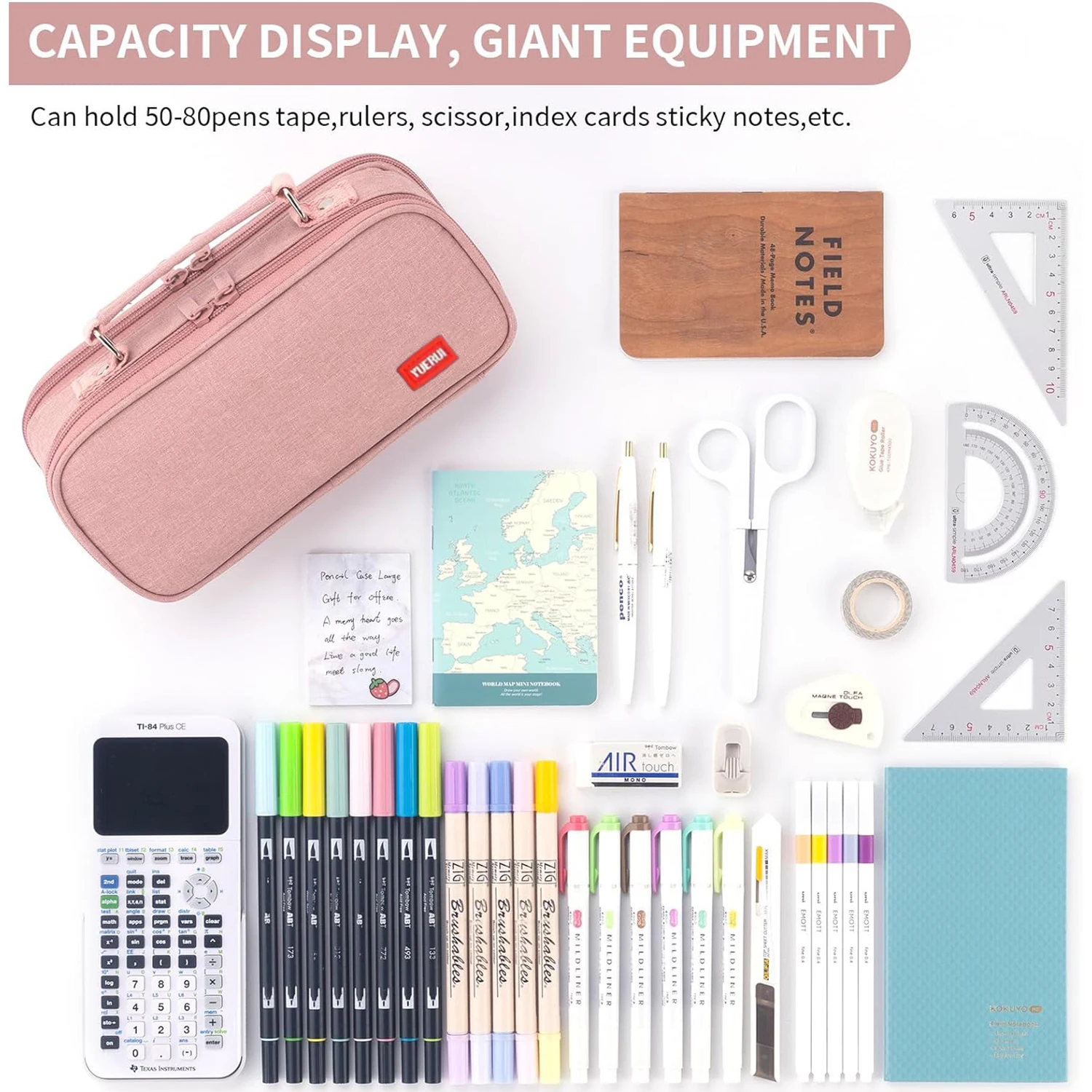 Portable Pencil Case Large Capacity Pencil Bag for student Canvas Multifuncional Korean Box School Supplies Stationery pencil cases,stationery box