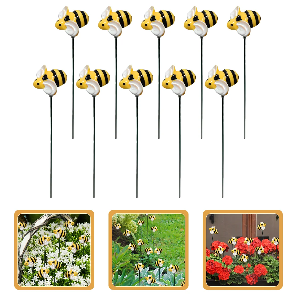 

Little Bee Plug-in Stakes with Sticks Yard Bees Sign Lawn Garden Decorative Decoration