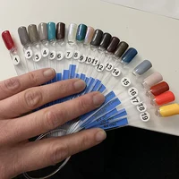 Nail Display Sticks Nail Swatch False Nail Tips Nail Gel Polish Practice Clear Natural Colors Display Board for Nail Art Tools 2