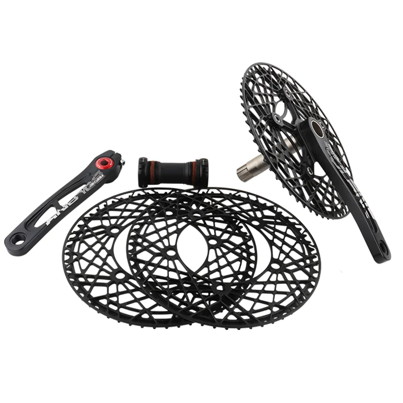 Bolany Crankset Folding Bicycle Crank 170mm 130BCD 5 Bolts Aluminum Alloy Bottom Bracket Ceramic Bearing CNC Anodized Bike Parts bike crank,bike crankset,bicycle parts