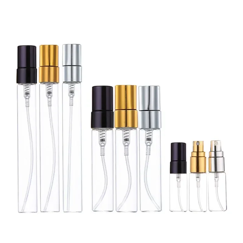 2/3/5/10ml Perfume Bottles Empty Mini Spray Atomizer Container Portable Glass Cosmetic Containers for Travel Sample Refillable