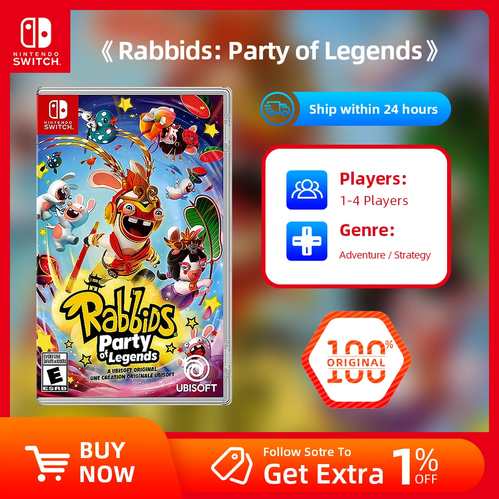 Nintendo Switch Game Deals - Rabbids Party Of Legends - Games Cartridge  Physical Card Adventure Strategy For Switch Oled - Game Deals - AliExpress