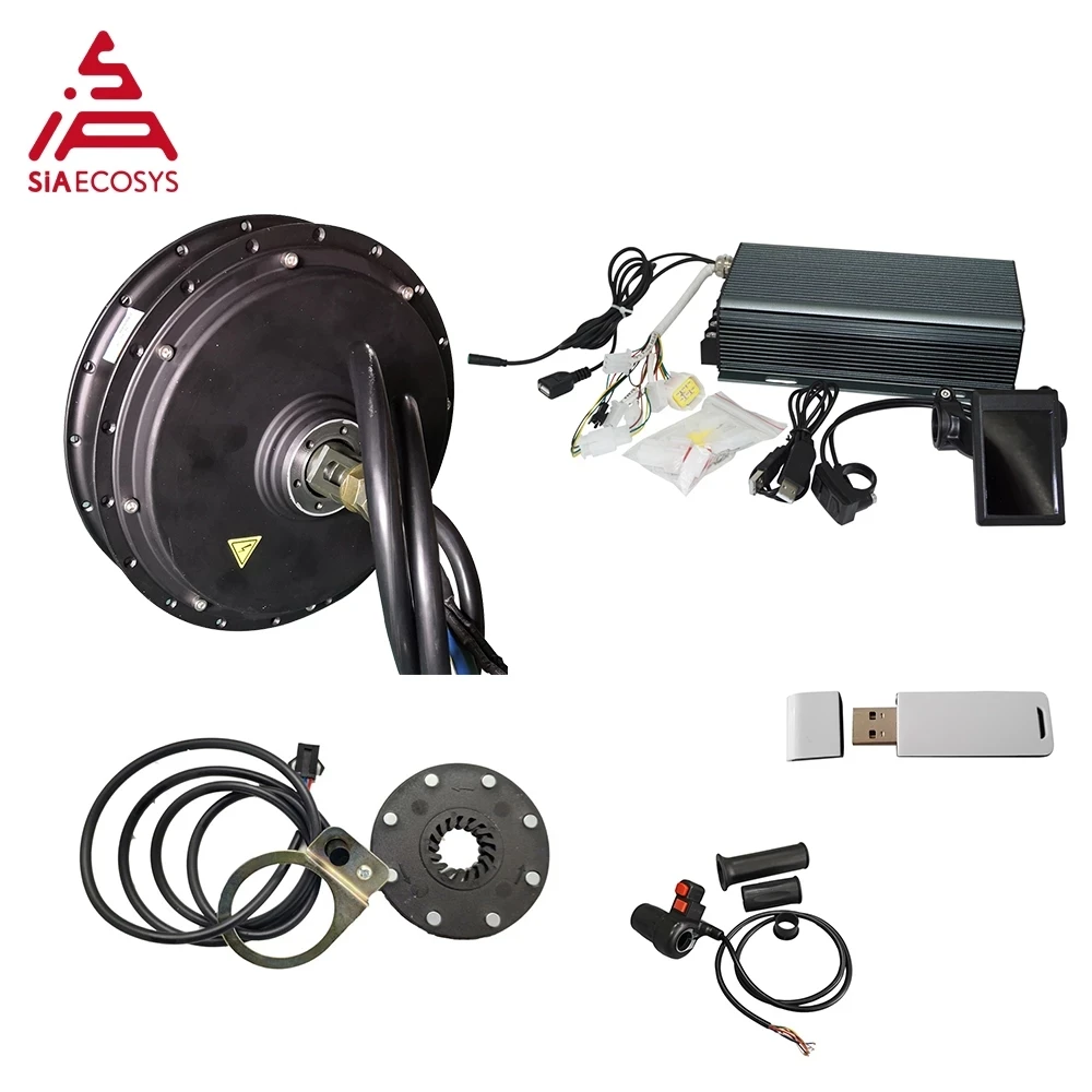 Siaecosys/Qsmotor 3000W 205 V3Ti Spoke Hub Motor Con Controller Svmc72150 Kit Motore Per Bicicletta Elettrica 48V/60V/72V 70-80Kph
