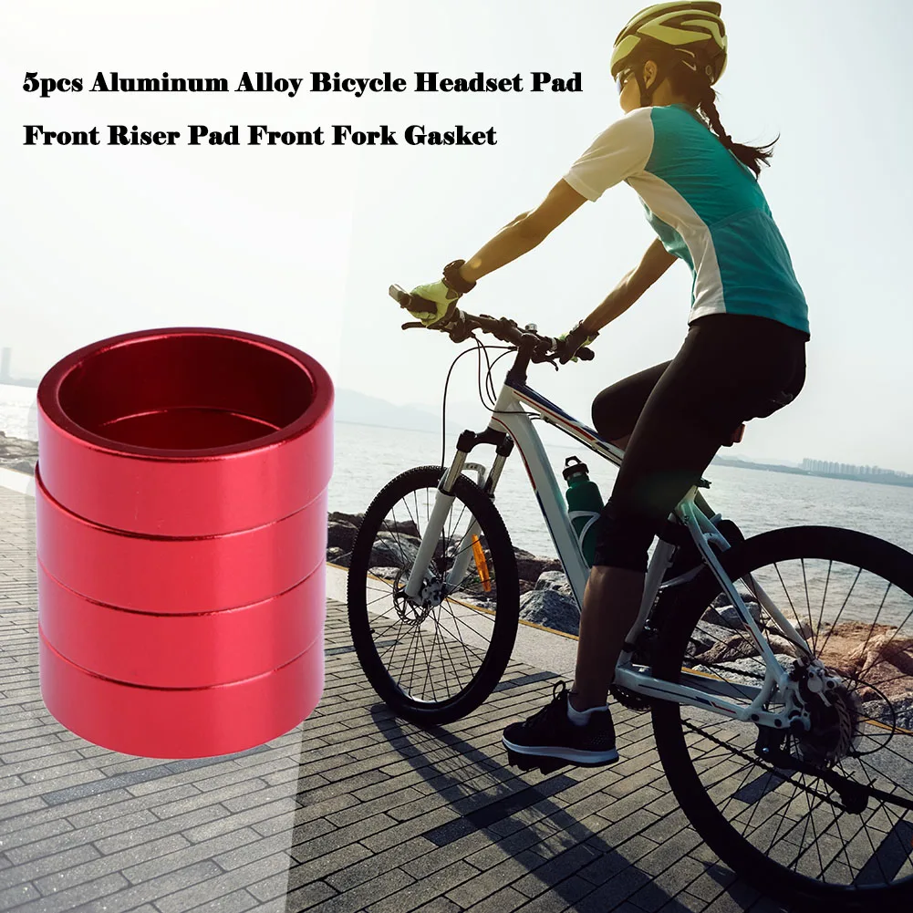 1/2/4set Aluminum Alloy Bike Headset Washer Mountain Bicycle Front Fork Washer Bike Stem Handlebar Spacers Ring Gasket