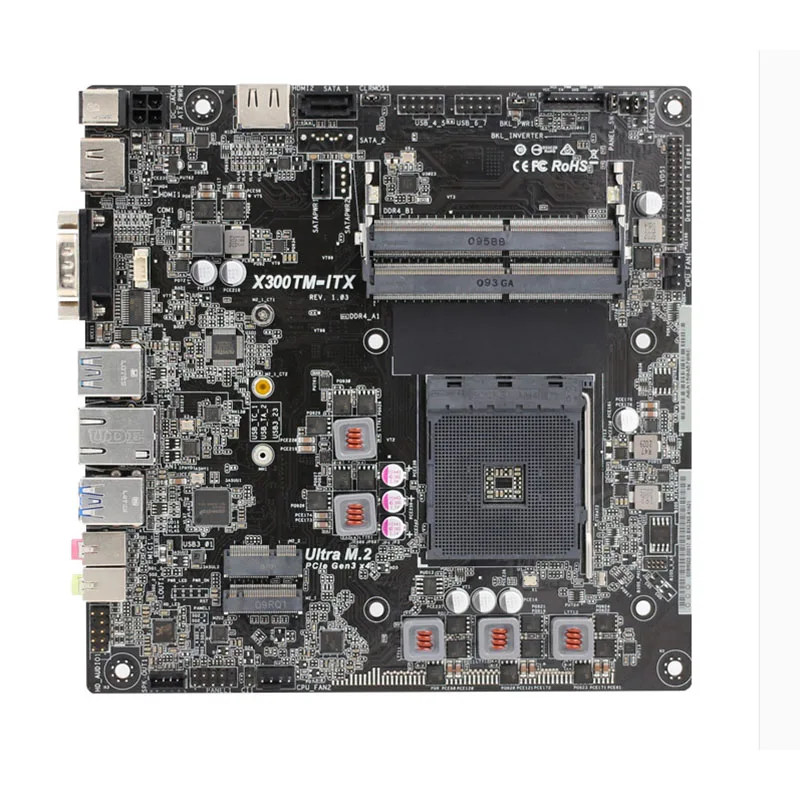 Original Desktop Motherboard ForASRock For X300TM-ITX AM4 DDR4 LGA 115X 64GB Fully Tested High Quality