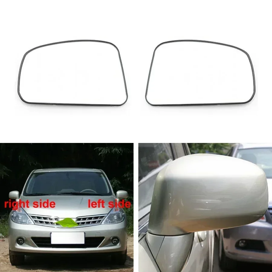 

For Nissan Tiida 2005 2006 2007 2008 2009 Car Accessories Outer Rearview Side Mirror Reflective Glass Lens with Heating