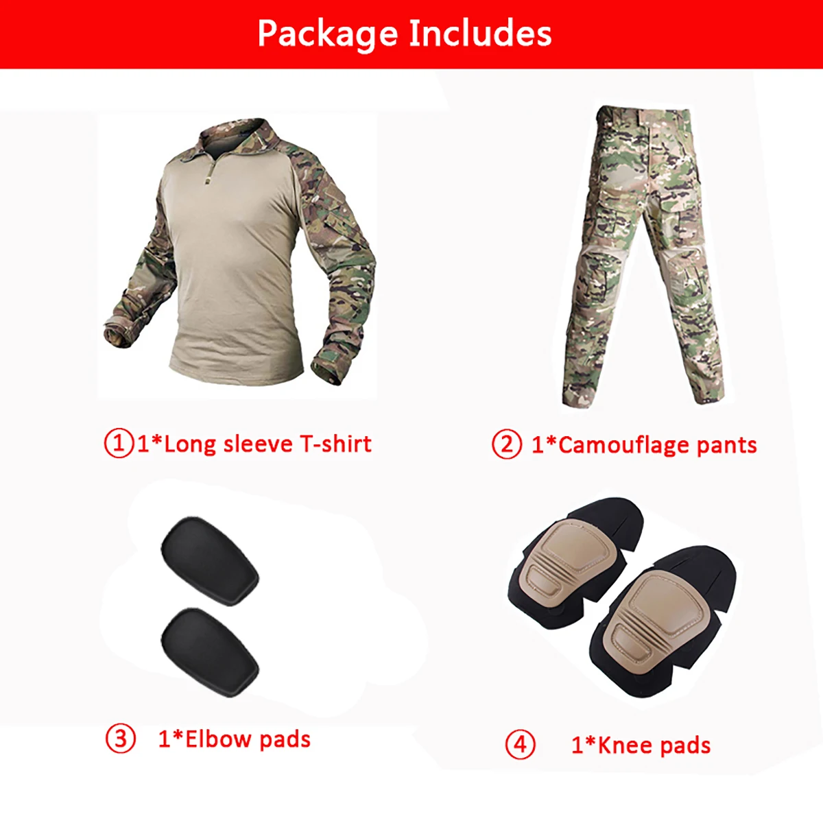 Men Outdoor Tactic Jacket+G3 Pants+shirt with Pad  Hunting Clothes Outfit Combat Uniform Suits Airsoft Windproof 5