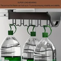 ZEXEF ตู้ครัว Push-Pull หม้อ Rack Locker Rack ตู้เสื้อผ้า Multifunctional Pull-OUT แขวนกระเป๋าเก็บสําหรับ Home 3