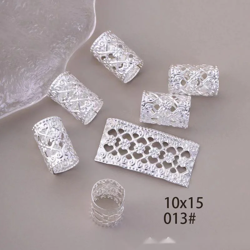 1000 Pieces/pack - Sunflower 10 * 15 Dirty Braid Buckle DIY Metal Antique Style Ring Accessories, High Ponytail Embellishment, Hairpin Rope_voghion.com