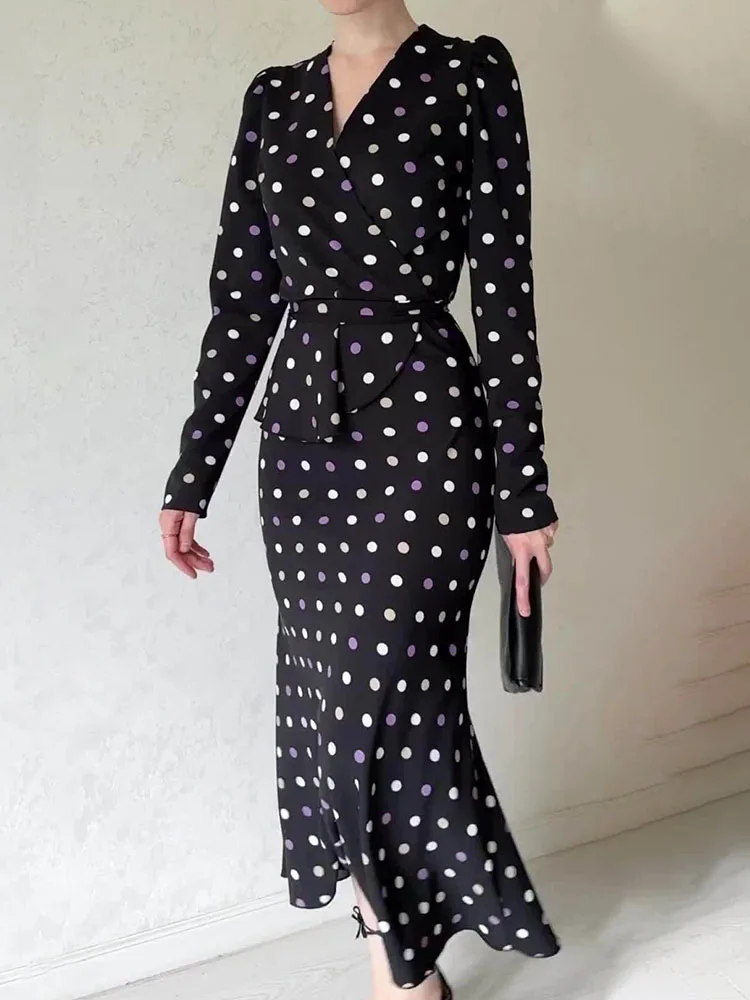chinese dress ladies Polka Dot Dress main image 1