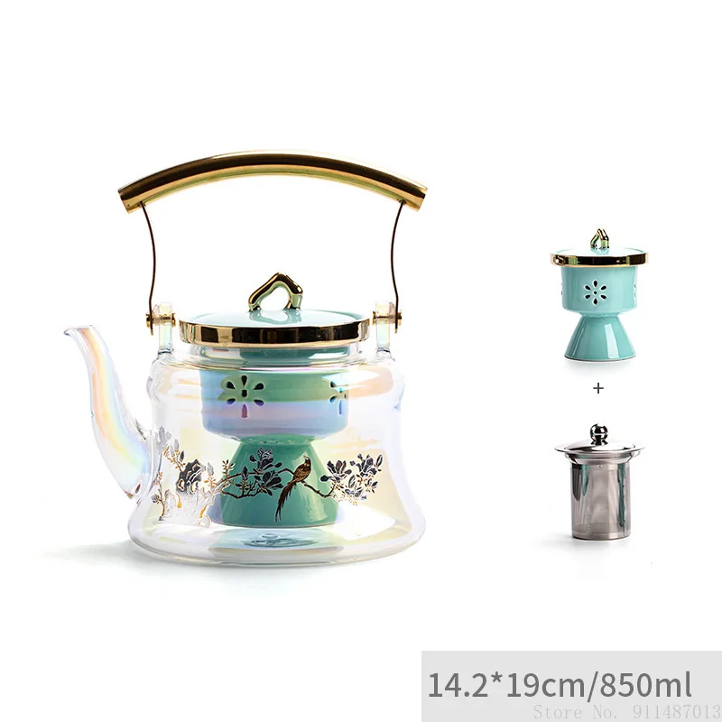 Glass Teapot Gas Stove Induction Cooker Water Kettle With Filter