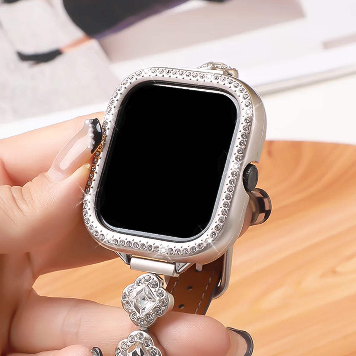 Sparkling Rhinestone Decor Protective Bumper Case