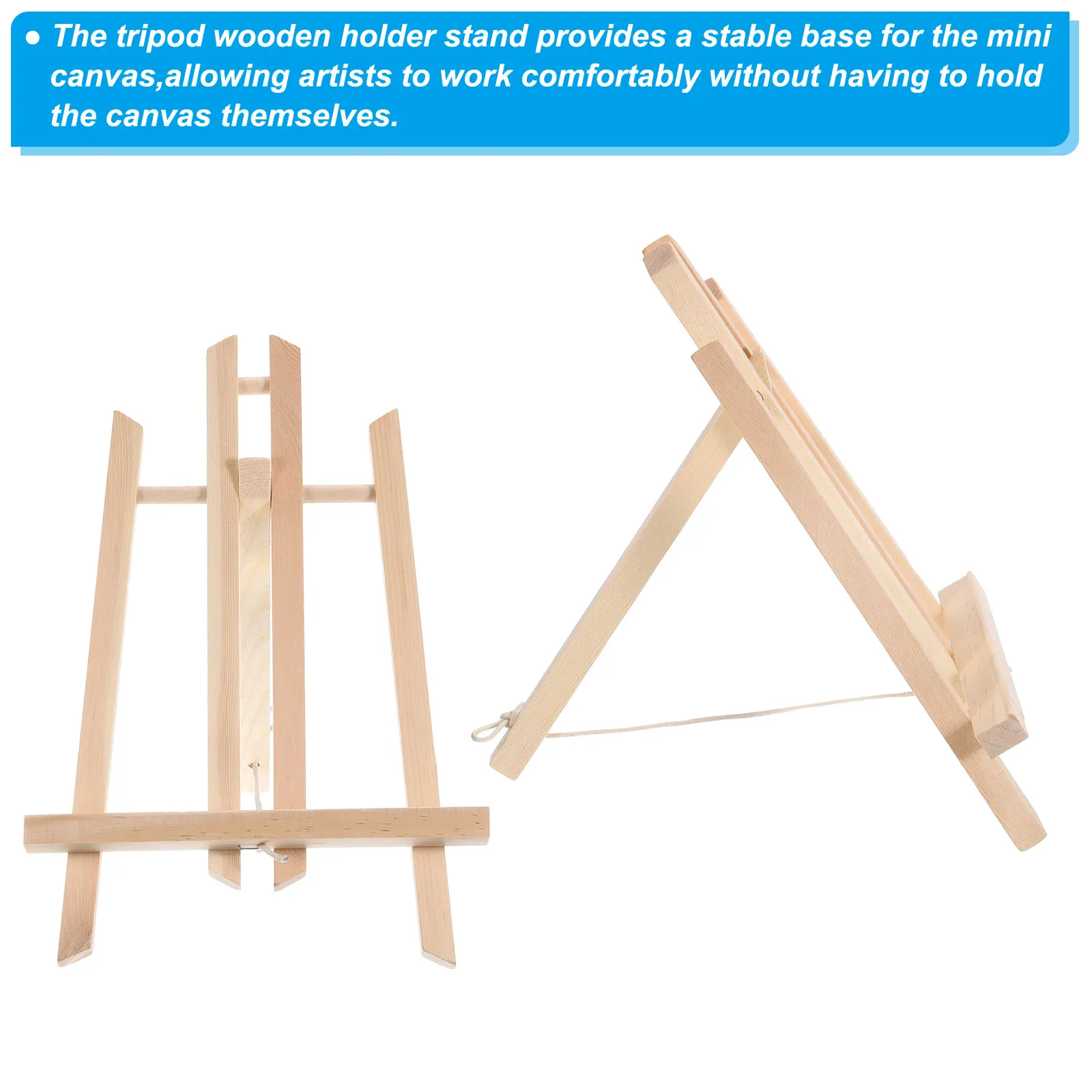 4Pcs Wood Mini Easel Frame 30/40/50cm Tripod Display Holder Wooden Art Easel Foldable Artist Tabletop Display Stand for Painting