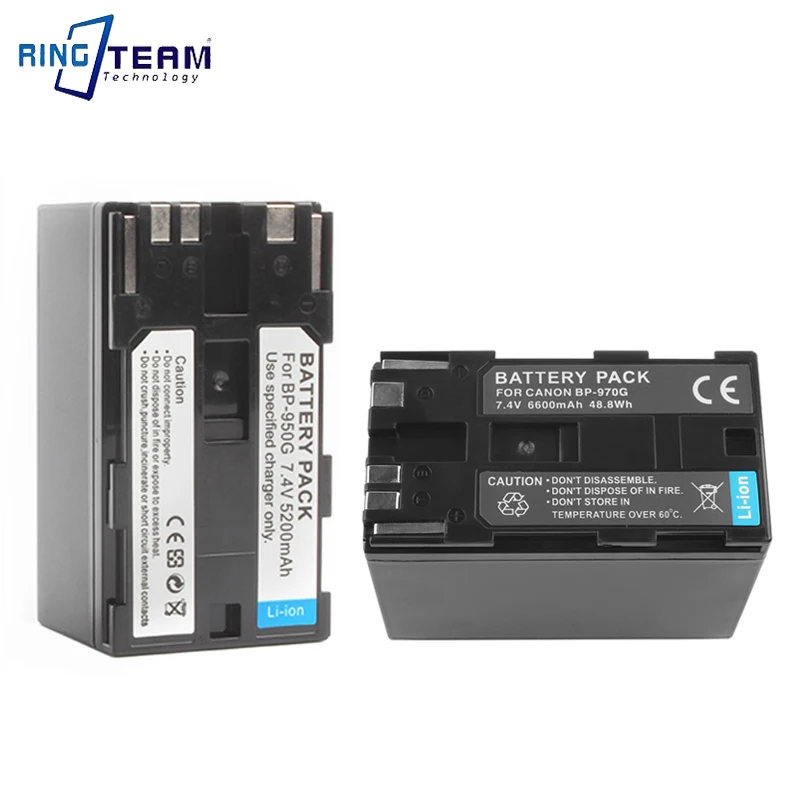 Macchina Fotografica Bp-970G Bp-950G 950G 970G Batteria Per Canon C500Pl C300Pl C100 Mark Ii Xf100 Xf105 Rosso Komodo 6K C500 Pl G10,G10Hi G15Hi