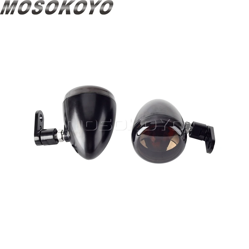 Front Turn Signals Bullet Indicator Light For Harley Dyna Softail Low Rider FXRS FXLR FLSTS Heritage Springer Sportster Custom