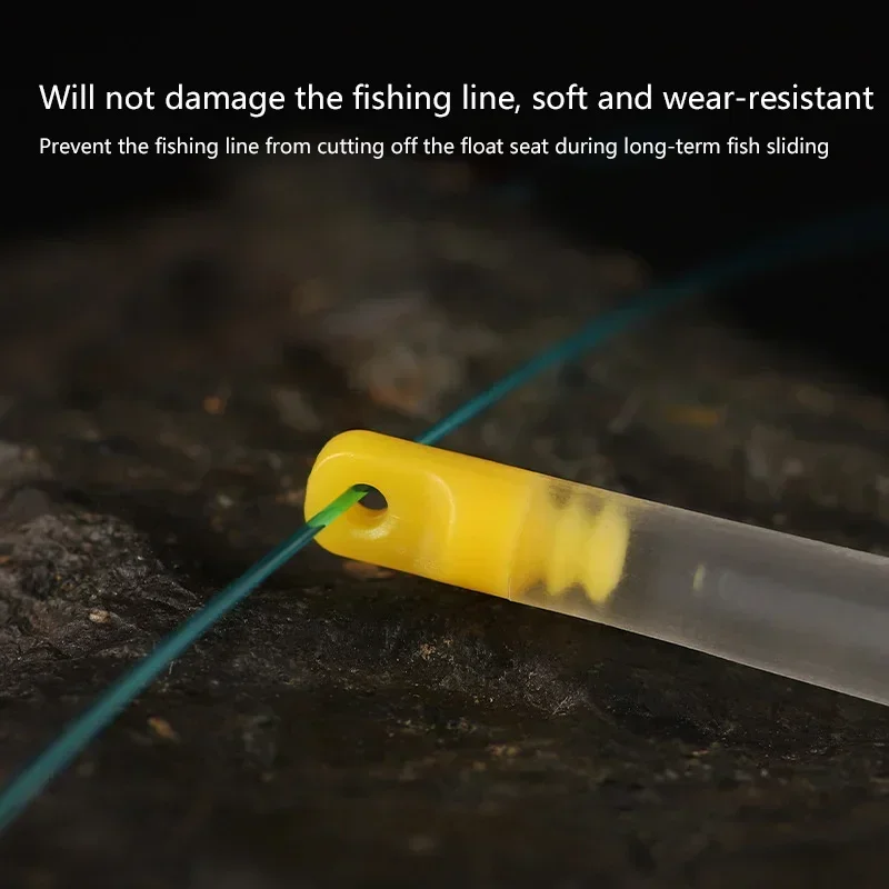 20-Piece Boxed Transparent Silicone Sliding Float Seats - Durable & Elastic