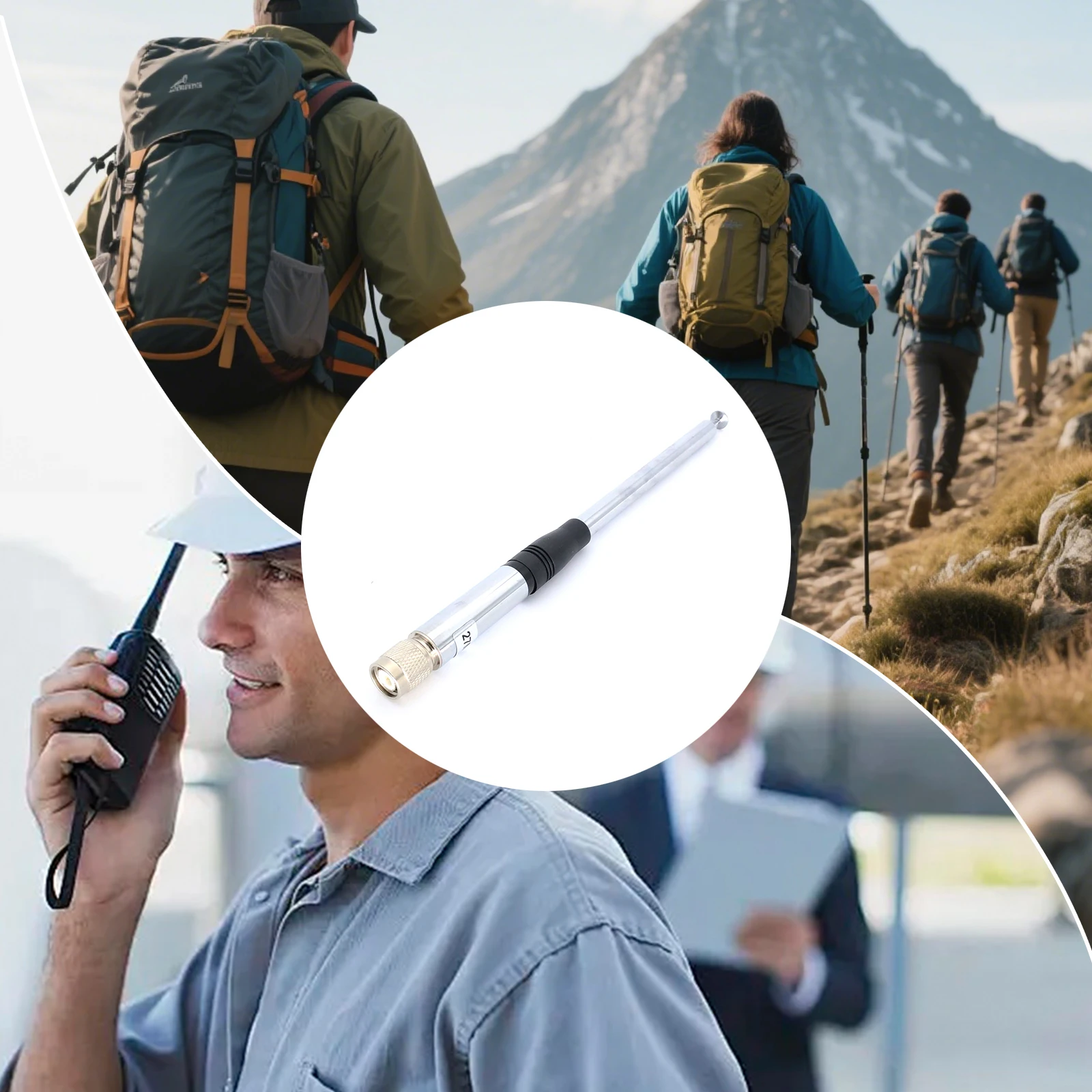 27Mhz 9-Inch To 51-inch Telescopic/Rod Antennas TNC Connector Aerial Telescopic Antenna for CB Handheld/Portable Radio