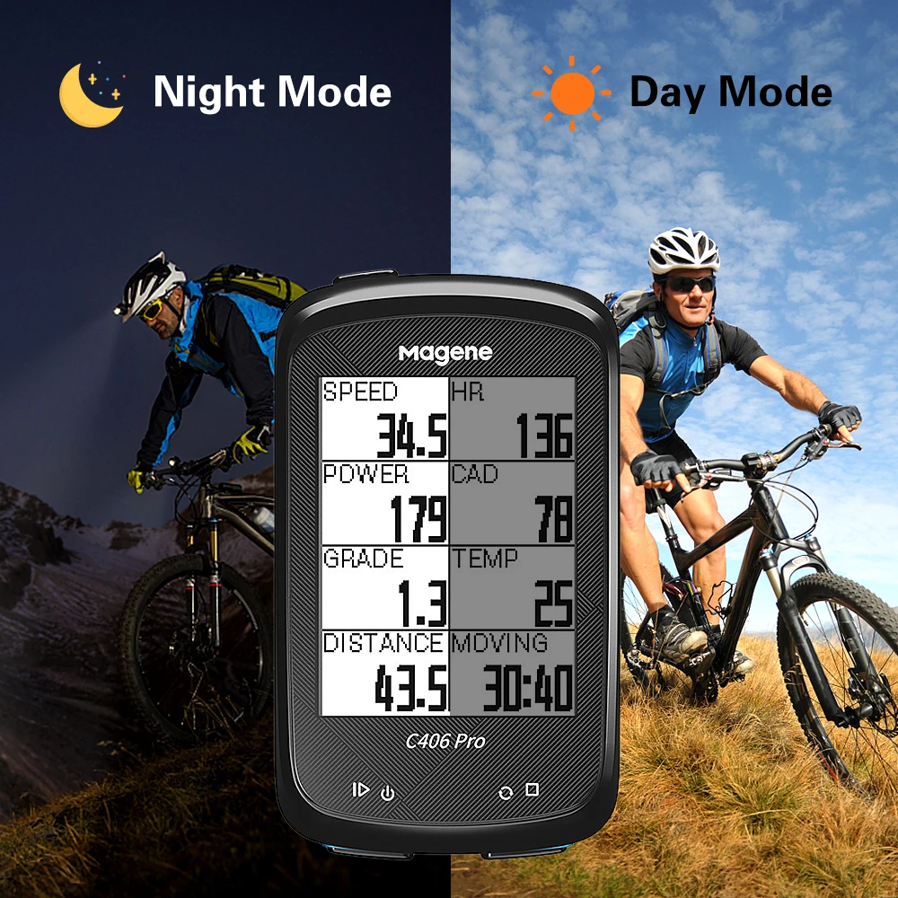 Magene C406  GPS Ŭ  ǻ  ӵ, BT4.0 / ANT + Ʈ  ӵ ġ