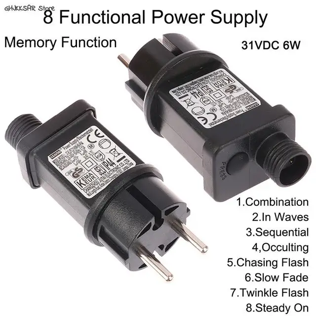 AC 220V To 31VDC 6W 8 Functional SELV LED Lamp Driver EU Plug Switch Adapter IP44 Waterproof Laser Lighting Europe Power Supply 2