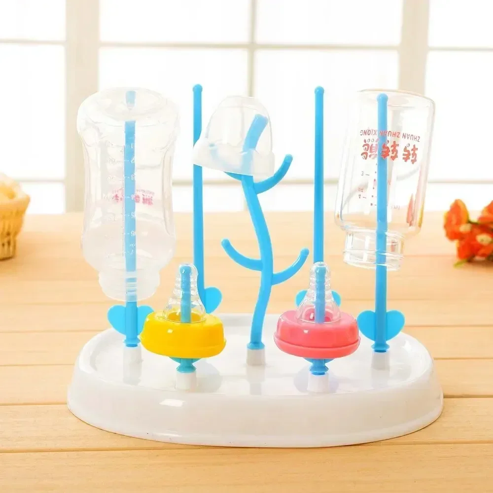 Baby Bottle Drying Rack with Tray, Creative Tree Branch Baby Bottle Dryer Holder for Bottles, Teats, Cups, Pump Parts