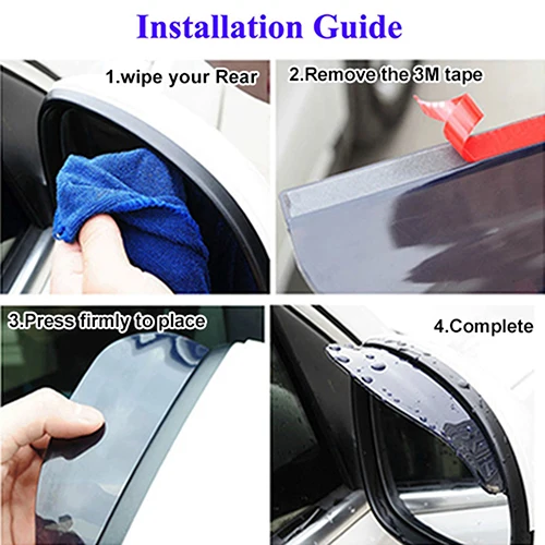 2 Pcs Universal Car Rear view Mirror Sun Visor Shade Shield Rain Eyebrow Visor Shade Shield Water Guard for Car Truck